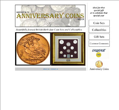 Anniversary Coins' Home Page